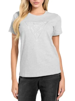 SS CN KRYSTAL TRIANGLE T-shirt manica corta borchie e strass