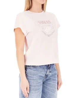 STARS T-shirt con stampa e borchiette