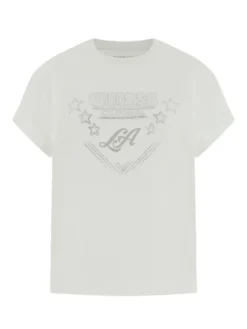 STARS T-shirt con stampa e borchiette