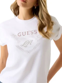STARS T-shirt con stampa e borchiette