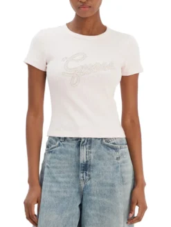 STUDS SCRIPT T-shirt manica corta slim fit