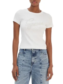 STUDS SCRIPT T-shirt manica corta slim fit