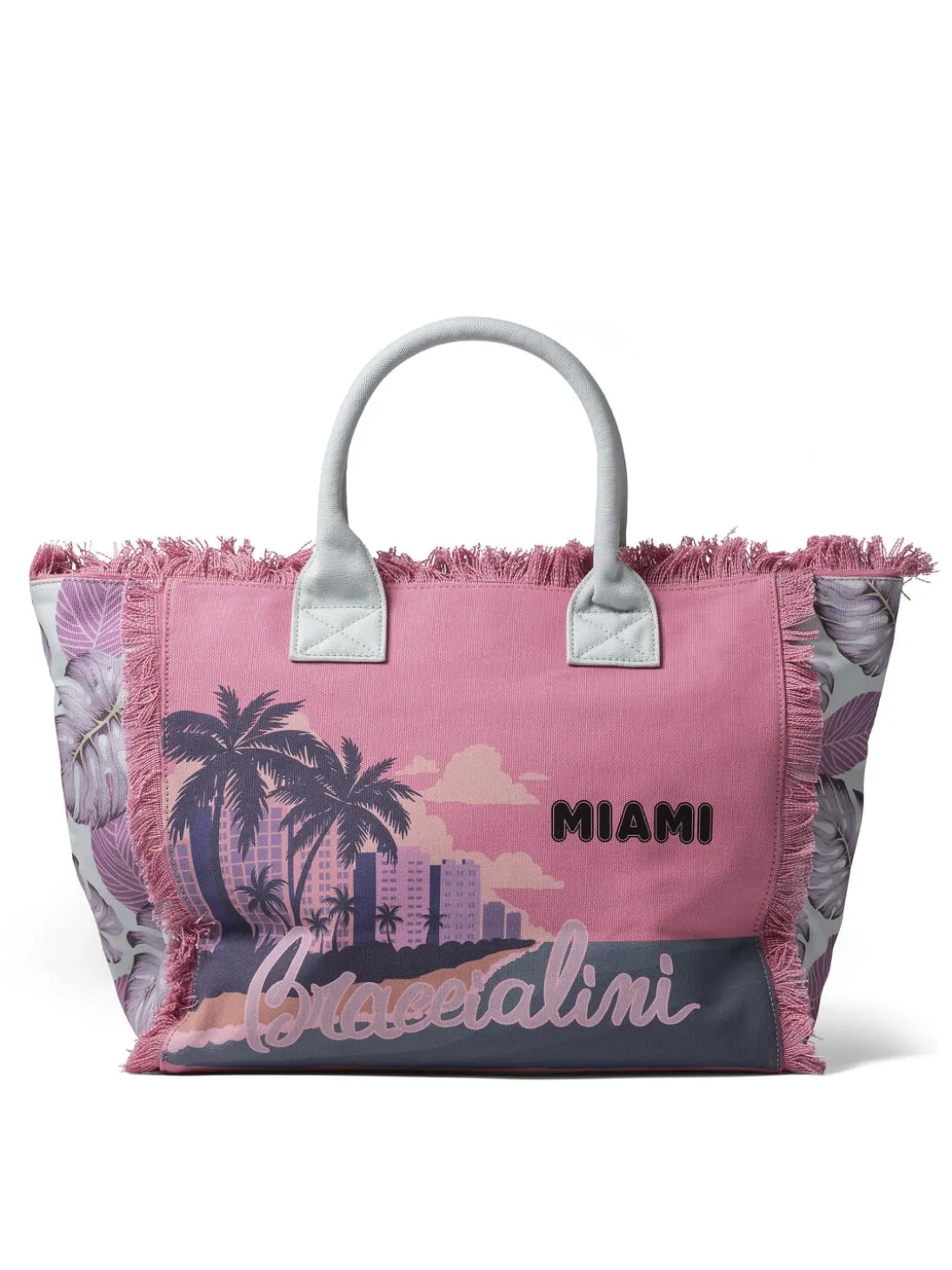 SUMMER Borsa mare in canvas, con stampa
