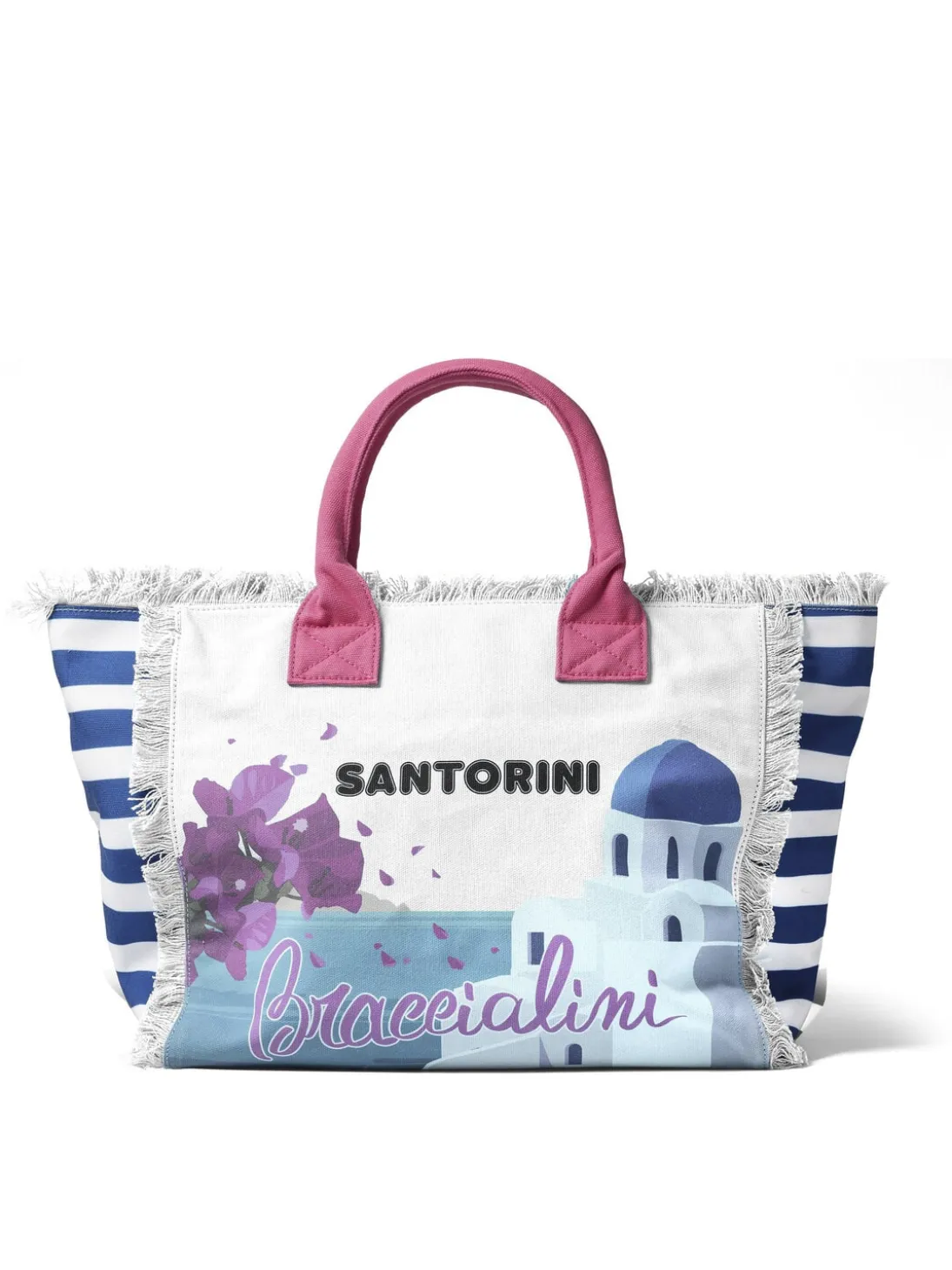 SUMMER Borsa mare in canvas, con stampa