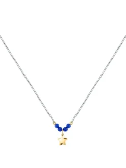TALISMANI Collana con agata blu e stellina