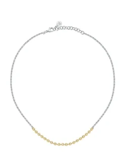 TALISMANI Collana con sfere in acciaio bicolore