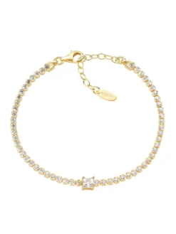 TENNIS Bracciale con zirconi bianchi