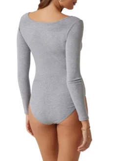 TESSA Body manica lunga a costine