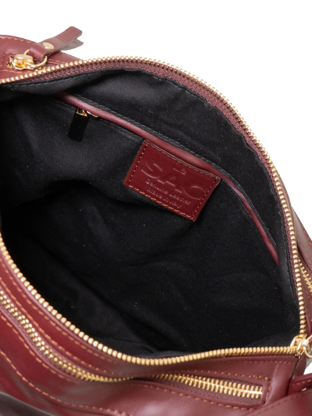 TRIO Zaino sacca in pelle nappa