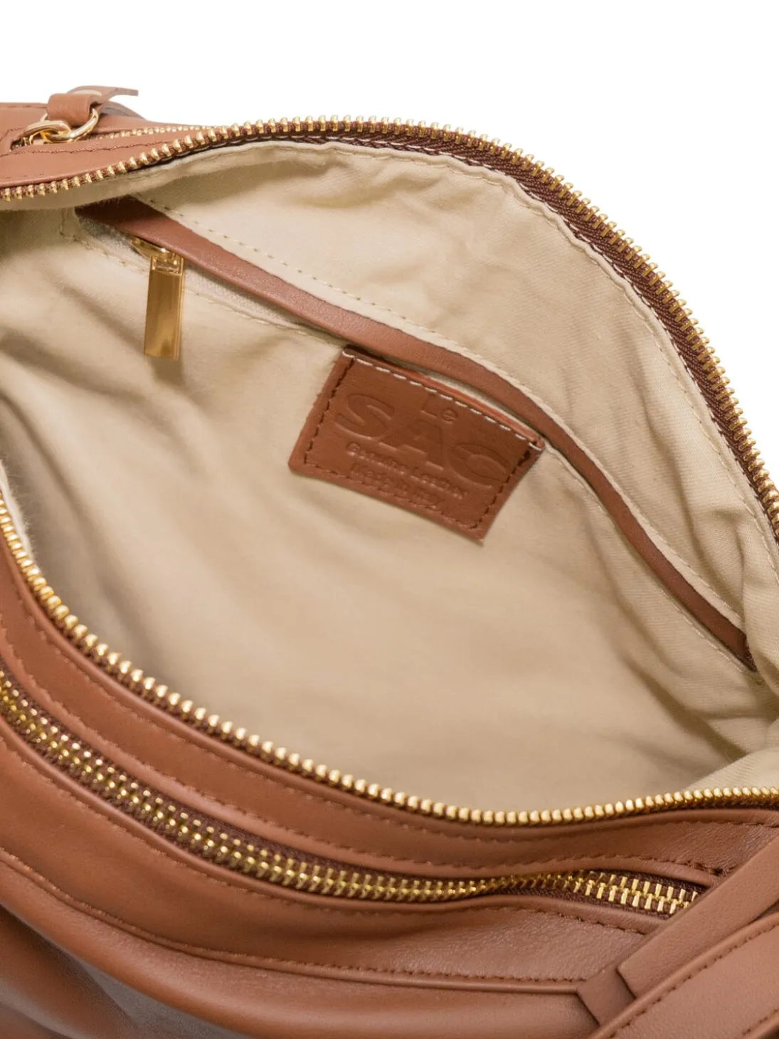 TRIO Zaino sacca in pelle nappa