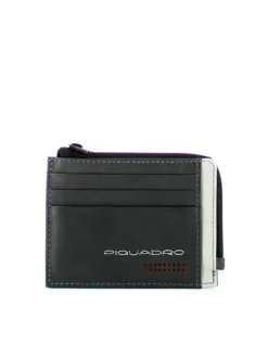 URBAN Portacard con zip, in pelle