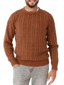 VINTAGE Maglione girocollo a trecce