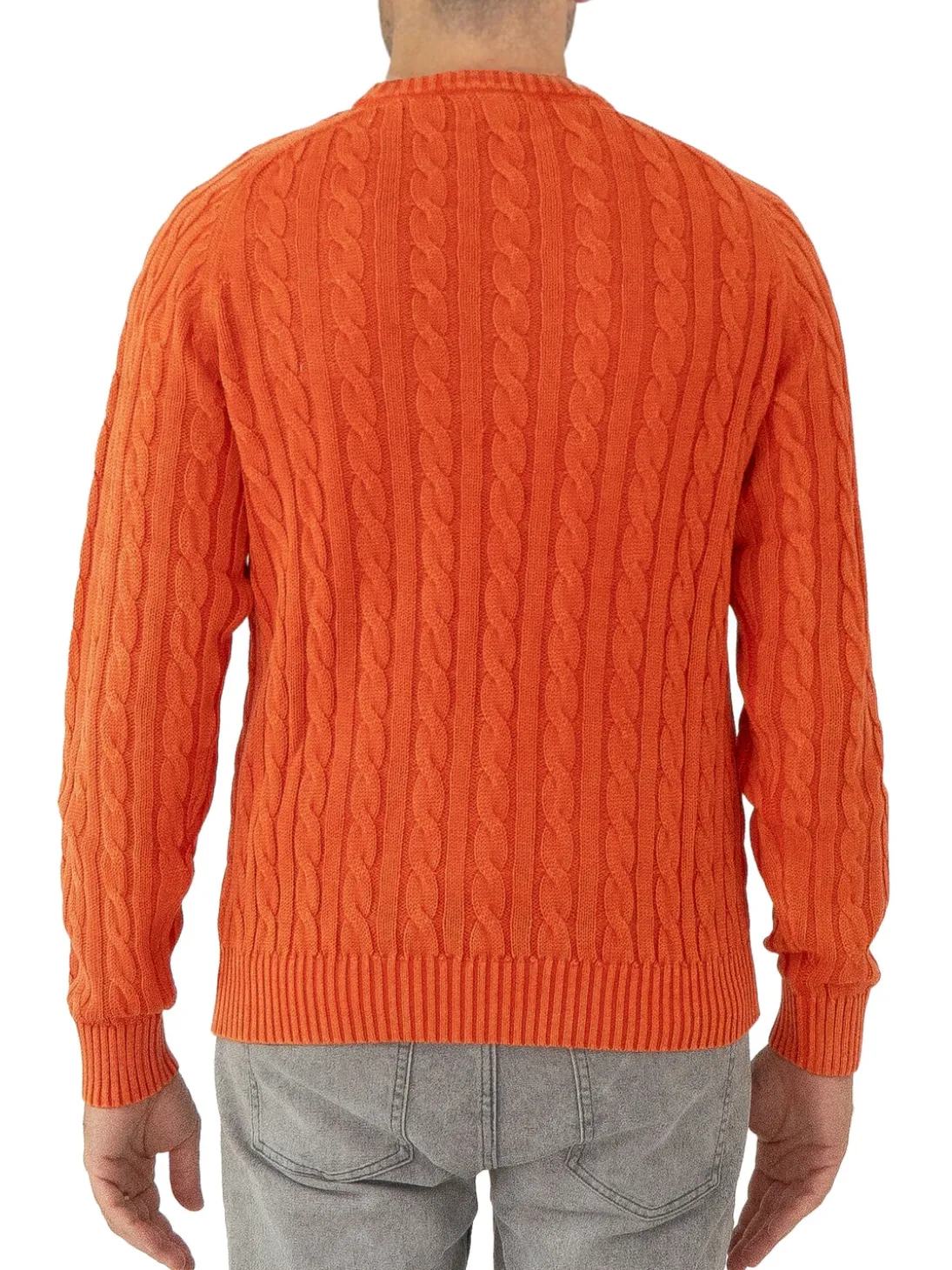 VINTAGE Maglione girocollo a trecce