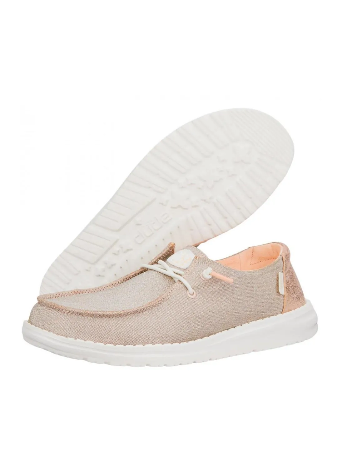 WENDY METALLIC SPARKLE Scarpa easy on in tessuto glitterato