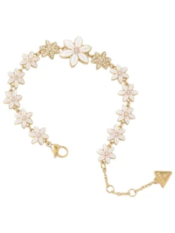 WHITE LOTUS Bracciale, multi charm motivo loto