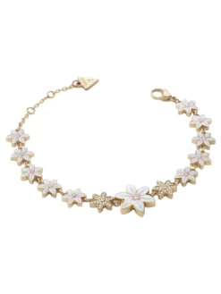 WHITE LOTUS Bracciale, multi charm motivo loto
