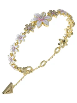 WHITE LOTUS Bracciale, multi charm motivo loto