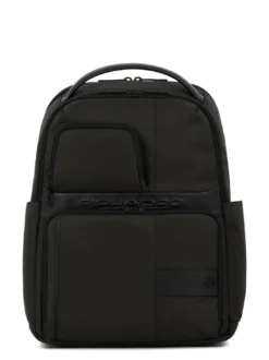 WOLLEM Zaino in pelle e tessuto, porta pc 14