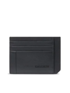 W137 Porta carte di credito piatto in pelle