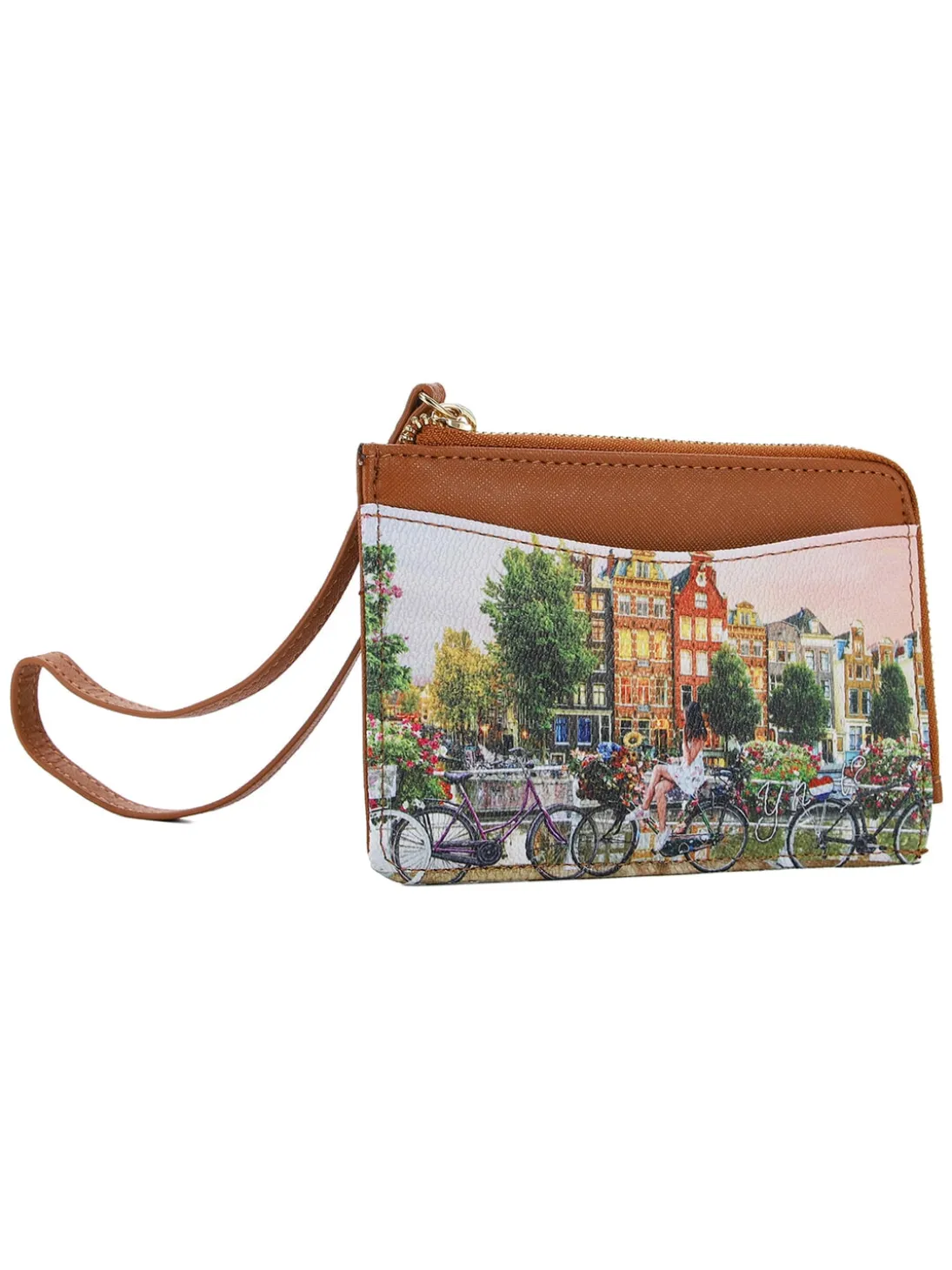 YESBAG Portacarte con zip e polsierina