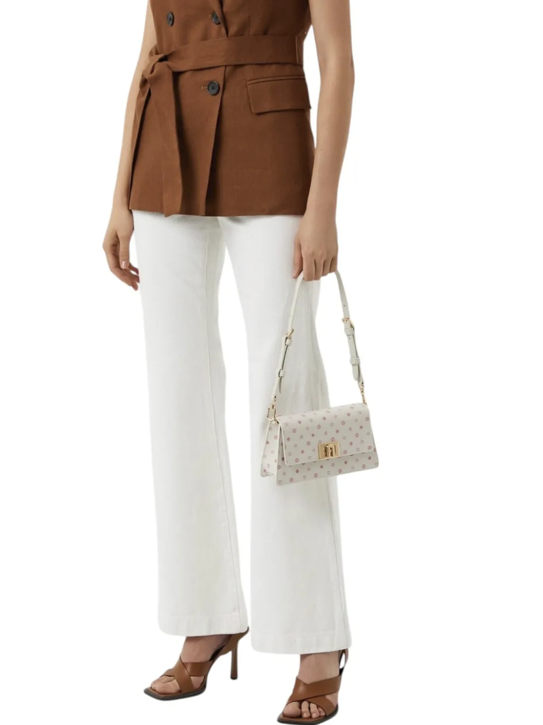 ZOE Borsa a spalla in pelle stampata